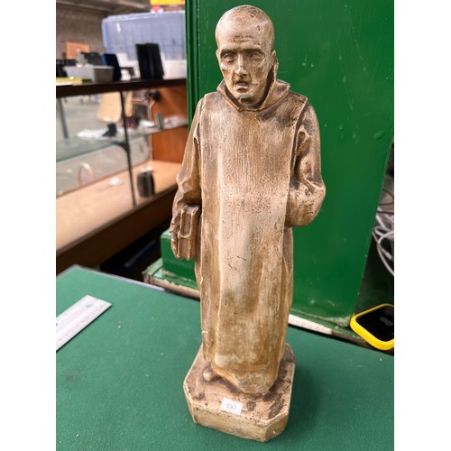 56 - Antique Chalk monk figure. [As found in areas] [Will not post]