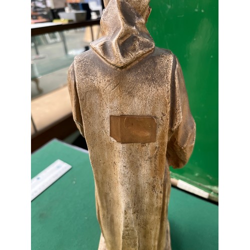 56 - Antique Chalk monk figure. [As found in areas] [Will not post]