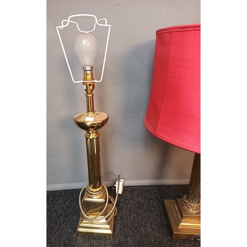 906 - Three various Corinthian column style table lamps. [Will not post]