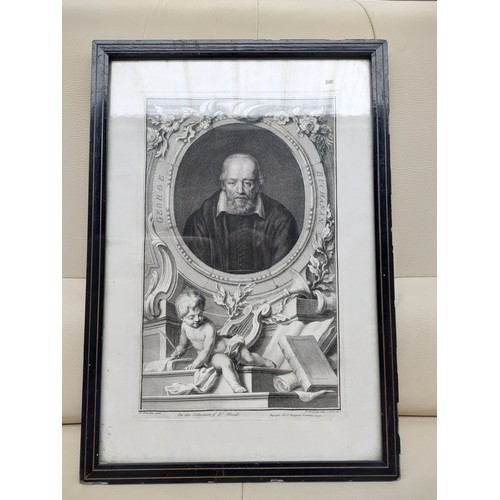 82a - Early engraving of George Buchanan in the collection of Dr mead 1742..