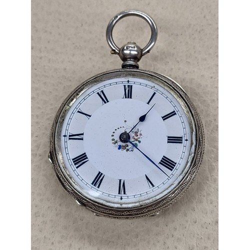 87a - Silver hall marked Birmingham ladies pocket watch makers Rudolph Louis Platnauer.