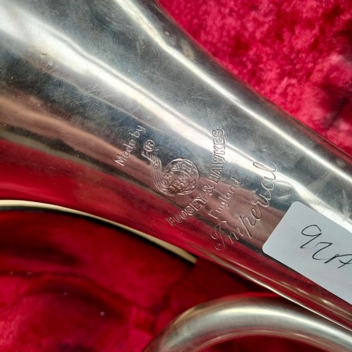 92a - Boosey and Hawkes imperial Bb Euphonium with mouth piece and case .