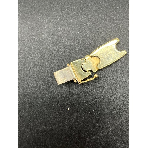 519 - 14ct yellow gold link bracelet [Needs new pin] [18.5cm in length] [14.64grams] [Will post]