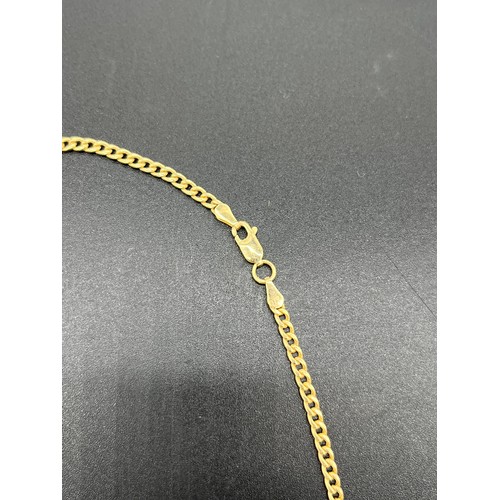 538 - 9ct yellow gold curb necklace. [75cm length chain] [6.16grams]