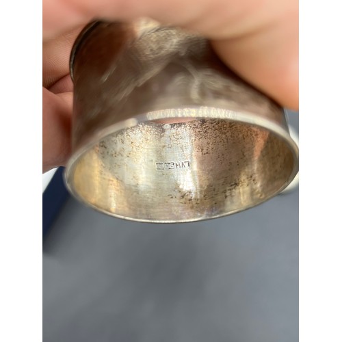 548 - Collection of silver marked flatwares includes Chinese silver tea spoon and napkin ring. [134grams]