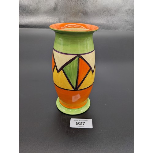 927 - Clarice Cliff 'Bizarre' hand painted porcelain vase [15cm]