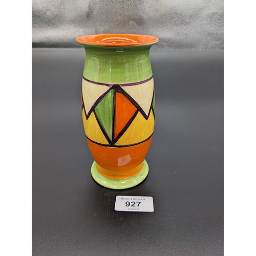 927 - Clarice Cliff 'Bizarre' hand painted porcelain vase [15cm]