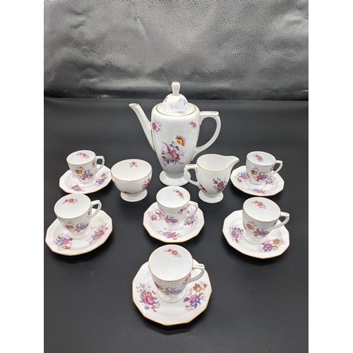 716 - Fifteen piece Copeland Spode tea set with teapot and sugar and cream