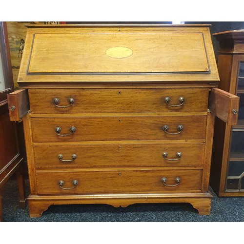 770a - 19th century bureau [W.J. Mansell] the moulded cornice above two glass doors with moulded design, le... 