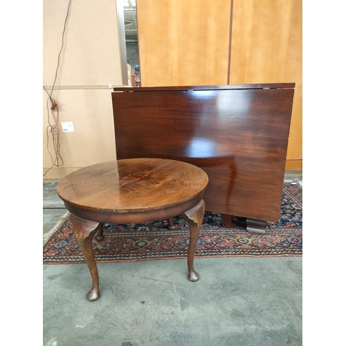 181 - Art Deco style Drop- end Table together with Circular side table.