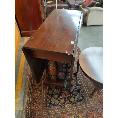 181 - Art Deco style Drop- end Table together with Circular side table.