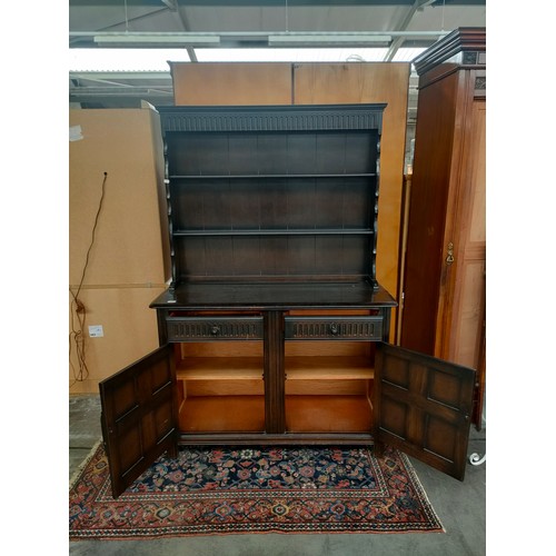 161 - Ercol Dark wood Welsh dresser.