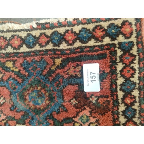 157 - Antique hand-woven interior rug 172cm in length by 100 cm in width.