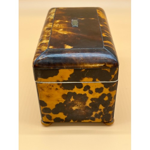 23 - 19th century tortoise shell tea caddy [As found in areas] [Will post]