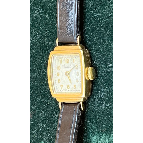 49 - Vintage ladies cocktail watch, 9ct gold cased. [Non runner] [Will post]