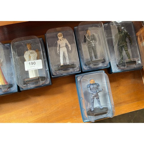 190 - 9 Various Eaglemoss collectable lead painted Doctor Who figures. Comes with comics. [Will post]