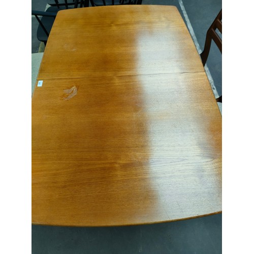 208 - Danish range portwood england limited  Teak Dining Table with Butterfly Leaf and 4 matching Dining C... 