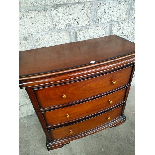 206 - Antoinette French Sleigh Wide 3 Drawer Chest.