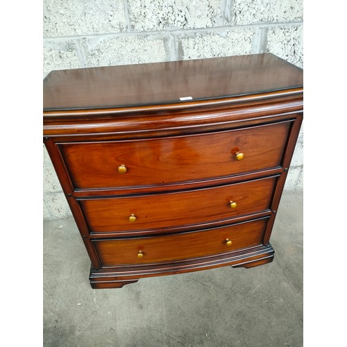 206 - Antoinette French Sleigh Wide 3 Drawer Chest.