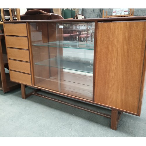 203 - Mid Century Danish Influence Teak Bookcase/Display Cabinet.