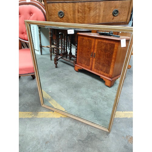 239 - Large vintage gilt frame mirror .