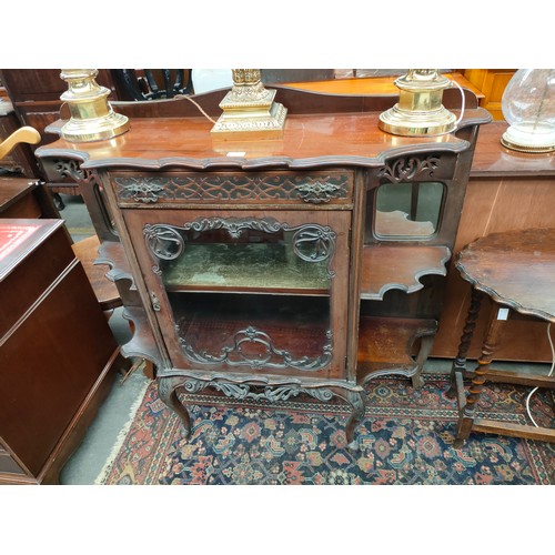 235 - Edwardian sideboard with centre display cabinet.