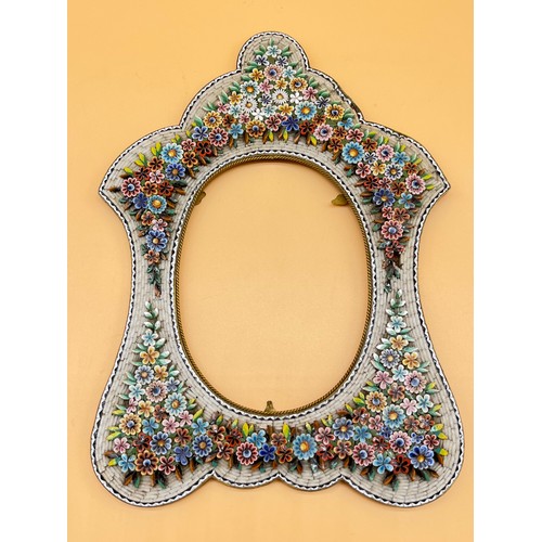 573 - Antique Millefiori photo frame. [24x18cm] [As found in areas- see images]