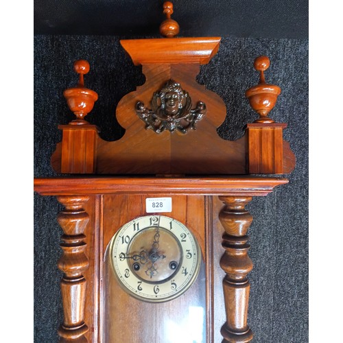 193a - Antique long cased wall clock with pendulum