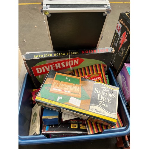 207A - Crate of Hookah pipes & Box of vintage games etc