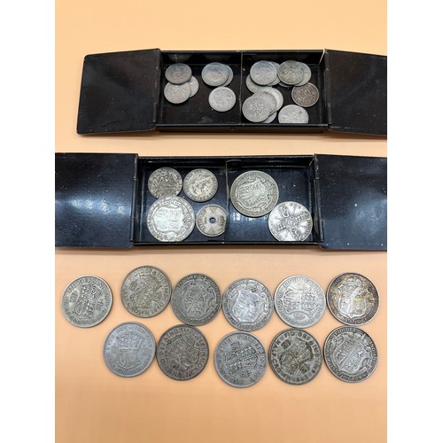 14 - Collection of silver half-crowns together with six pence's [silver coinage- 209grams]