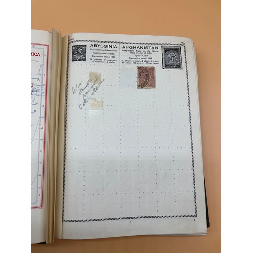 63 - The Triumph stamp album containing a large quantity of stamps from around the world. [Will post]