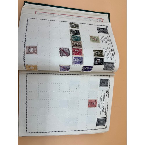 63 - The Triumph stamp album containing a large quantity of stamps from around the world. [Will post]