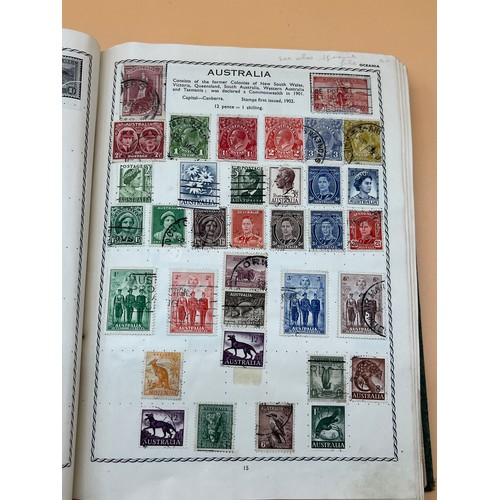 63 - The Triumph stamp album containing a large quantity of stamps from around the world. [Will post]