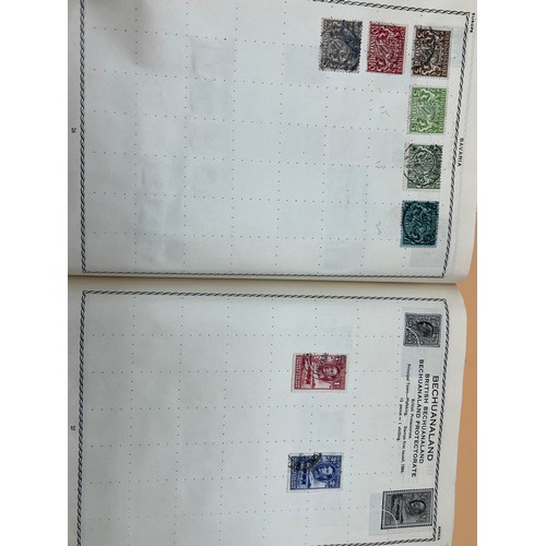 63 - The Triumph stamp album containing a large quantity of stamps from around the world. [Will post]