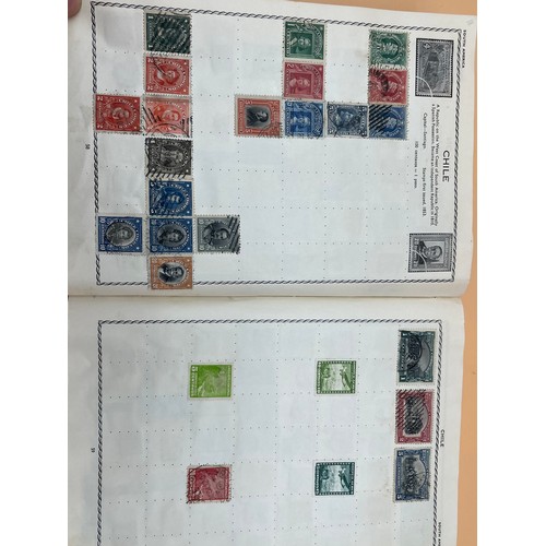 63 - The Triumph stamp album containing a large quantity of stamps from around the world. [Will post]