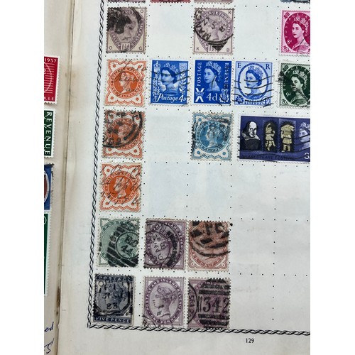 63 - The Triumph stamp album containing a large quantity of stamps from around the world. [Will post]