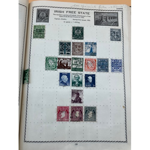 63 - The Triumph stamp album containing a large quantity of stamps from around the world. [Will post]