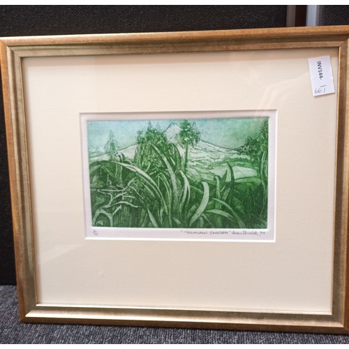 77 - Framed modern engravings by Joan Sheilds [46x34cm]
[32x38cm] [will not post]