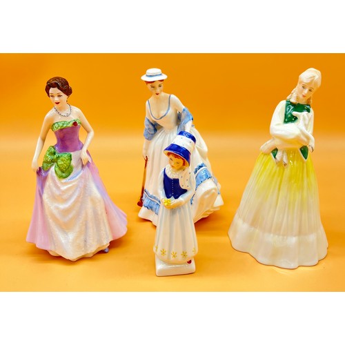 84 - Four various Royal Doulton Figures, Jessica HN3850, Lucy HN2863, Springtime HN3033 & Summertime HN 3... 