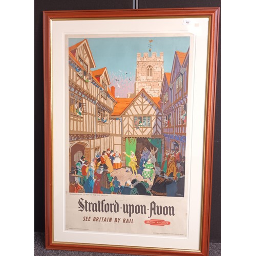 171 - British Railways Framed poster of Shakespearian comedy at the old ''Falcon'' Strafford -upon -Avon. ... 