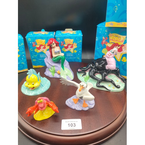 103 - Royal doulton Disney showcase little mermaid characters includes Aerial etc.