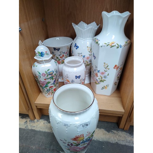 178a - A lot of various decorative Aynsley vases