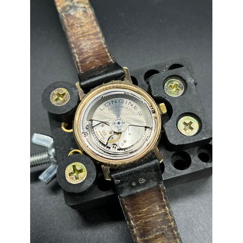 500A - Vintage Gent's 9ct gold Longines Flagship Automatic evening wristwatch. [Working condition]