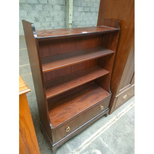 296 - Stag Minstrel 4 section book case with under drawer