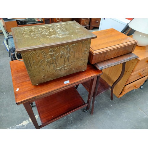 345 - Selection of Furniture items to include 2 tier window table , trolley table etc