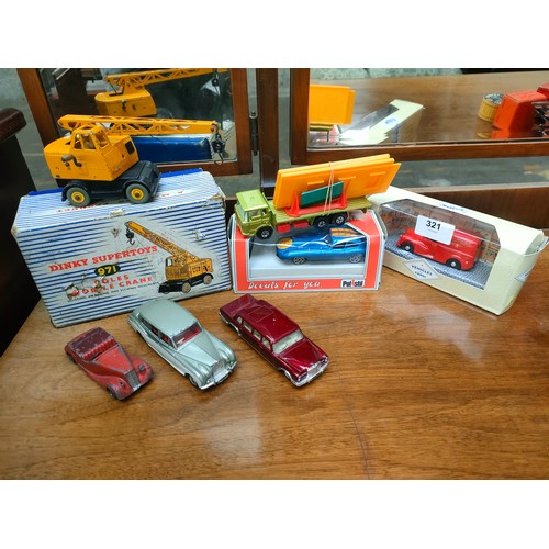 321 - Selection of Various Vehicles includes Dinky Coles Mobile Crane etc