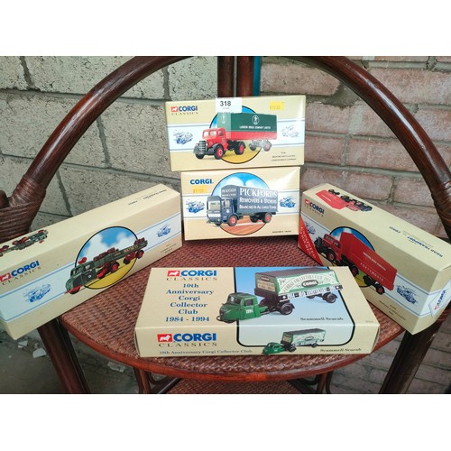 318 - Selection of Boxed Corgi trucks