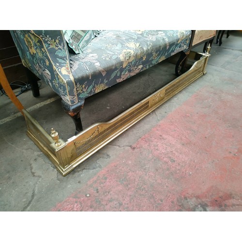 307 - Large 20th century Brass Fire surround.