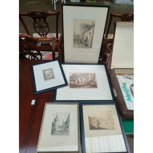 227 - Lot of various etching etc .