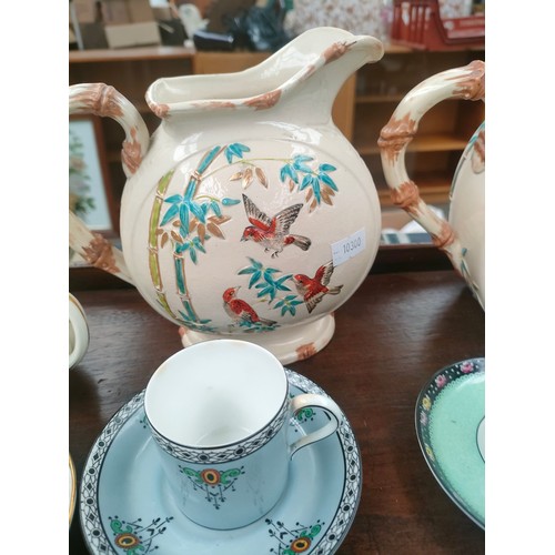 215 - Selection of tea wares includes Royal worcester Roake service, Victorian tea pot etc .